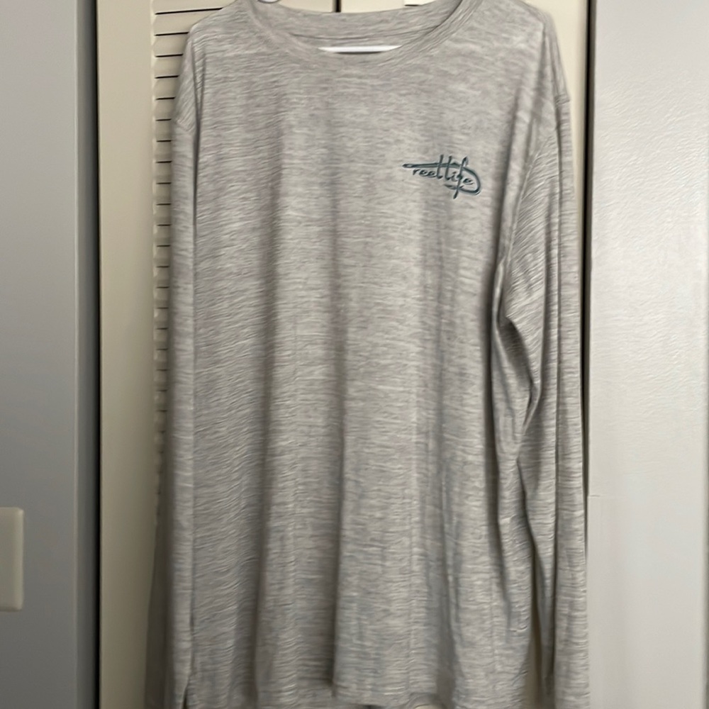 Mens Reel Life lightweight long sleeve tee. Size XXXL.